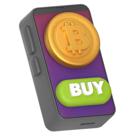 Buy Bitcoin  3D Icon