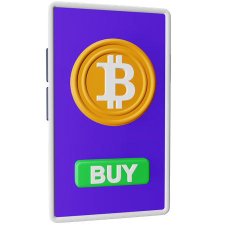 Buy Bitcoin  3D Icon