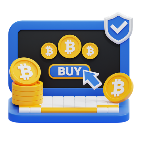 Buy Bitcoin  3D Icon