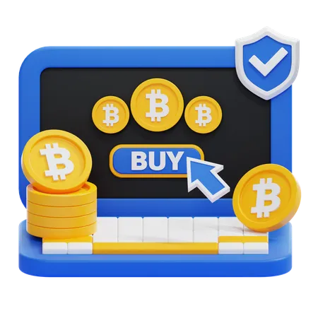 Buy Bitcoin  3D Icon