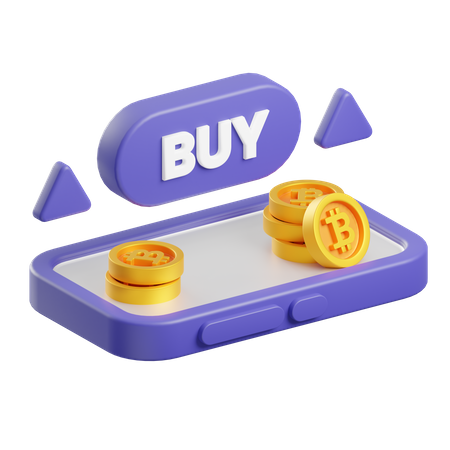 Buy Bitcoin  3D Icon
