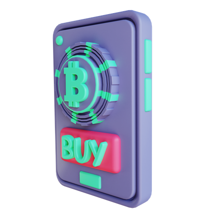 Buy bitcoin  3D Illustration