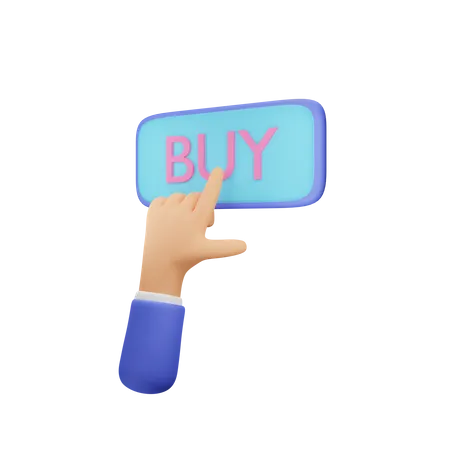 Buy button  3D Illustration