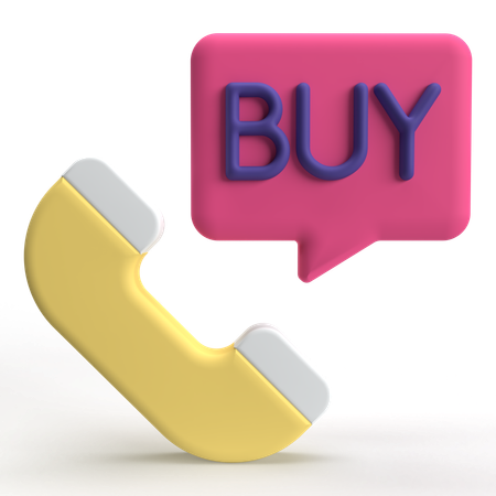 Buy Call  3D Icon