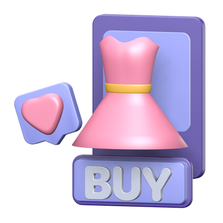 Buy clothes  3D Illustration