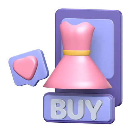 Buy clothes  3D Illustration