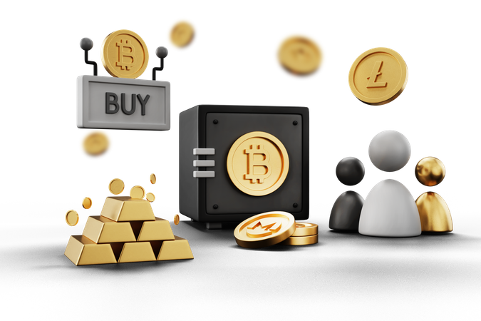 Buy Cryptocurrency  3D Icon