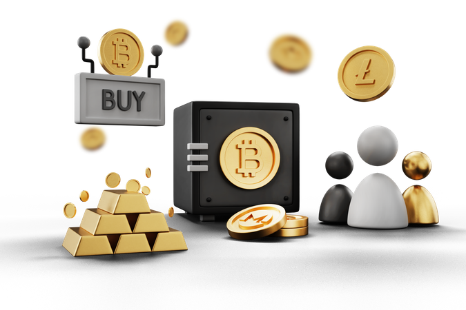 Buy Cryptocurrency  3D Illustration