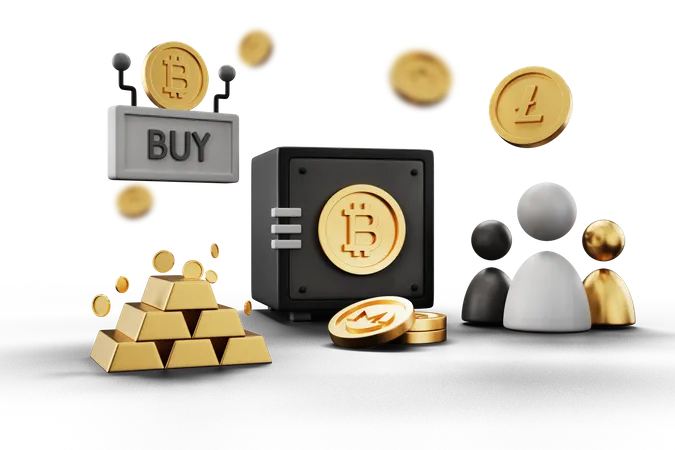 Buy Cryptocurrency  3D Illustration