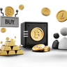 3d buy cryptocurrency illustration