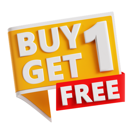 Buy Get 1 Free  3D Icon