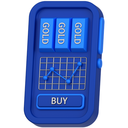 Buy Gold mobile  3D Icon