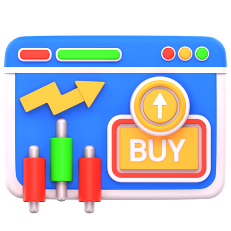 Buy Growth Stock  3D Icon
