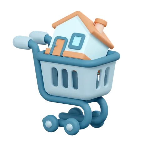 Buy House Illustration 3D Icon