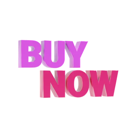 Buy Now Shopping Text 3 D Icon 3D Icon