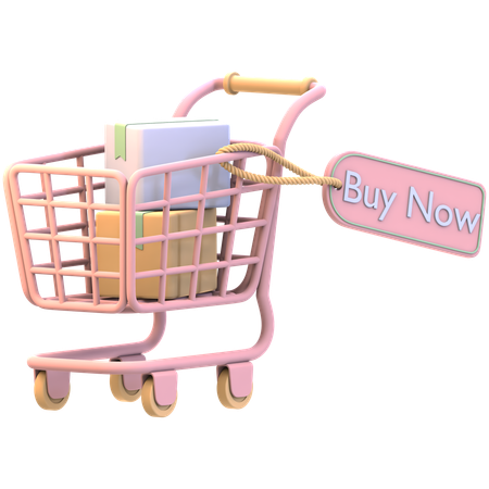 Buy Now Shopping Cart  3D Icon