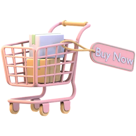 Buy Now Shopping Cart  3D Icon