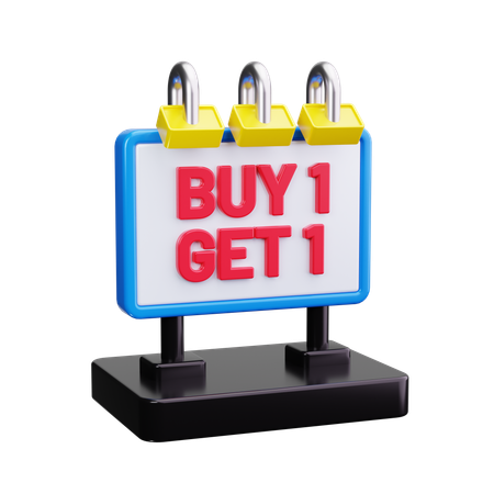 Buy One Get One Ads  3D Icon