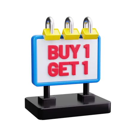 Buy One Get One Ads  3D Icon