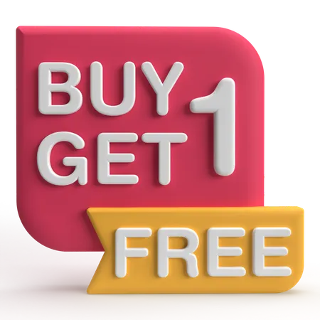 Buy One Get One Free  3D Icon