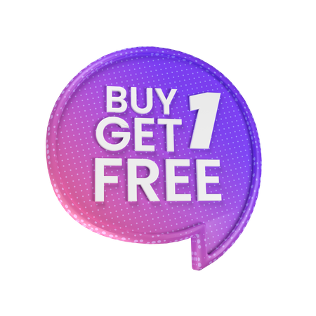 Buy One Get One Free  3D Icon