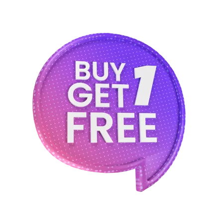 Buy One Get One Free  3D Icon