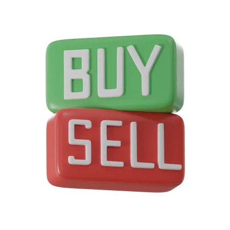 3 D Sell Or Buy Illustration Stock Market Chart Market Analytics And Trading Concept 3D Icon