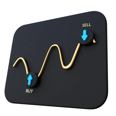 Buy Sell Chart  3D Icon
