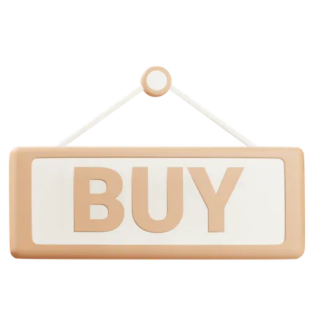 3 D Buy Sign With Alpha Background 3D Icon