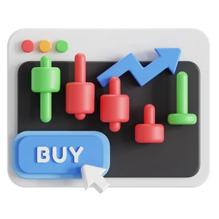 Buy stock  3D Icon