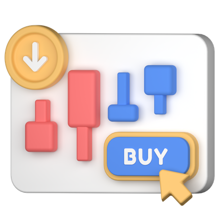 Buy stock  3D Icon