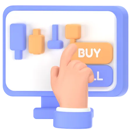 Buy stock  3D Icon