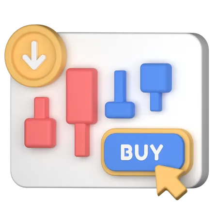 Buy stock  3D Icon