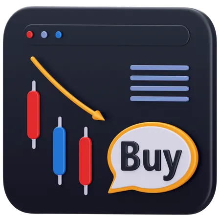 Buy Trading  3D Icon