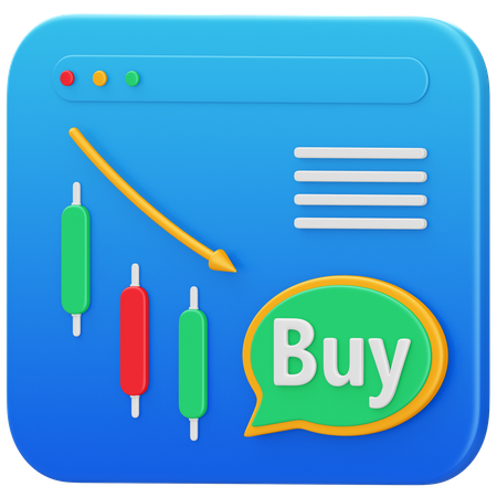 Buy trading  3D Icon
