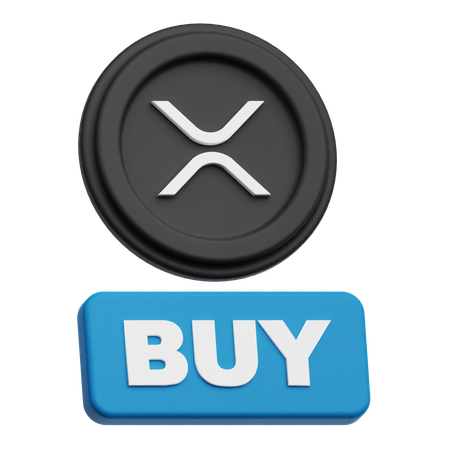 XRP 암호화폐 코인 구매  3D Icon