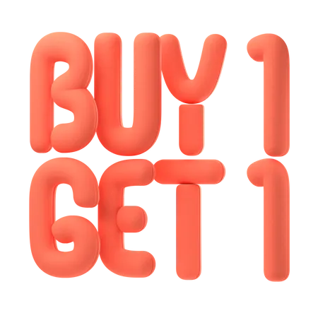 Buy1 get1  3D Icon