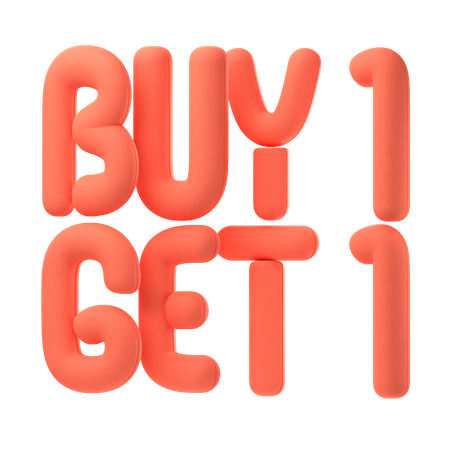 Buy1 get1 3D Icon