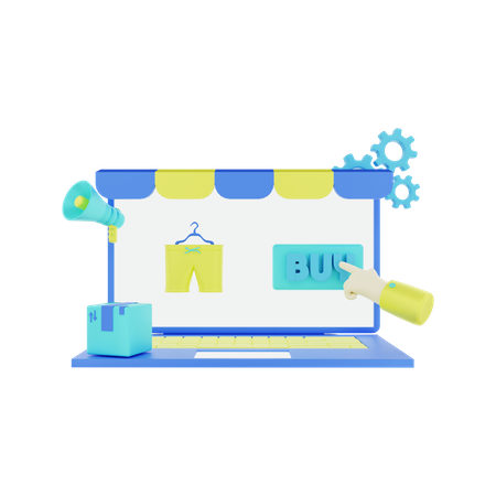 Buying Fashion Products  3D Icon