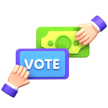 Buying Votes 3 D Icon Illustration 3D Icon