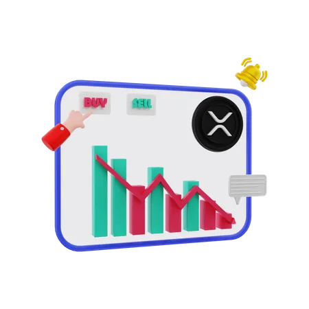 Buying XRP  3D Illustration