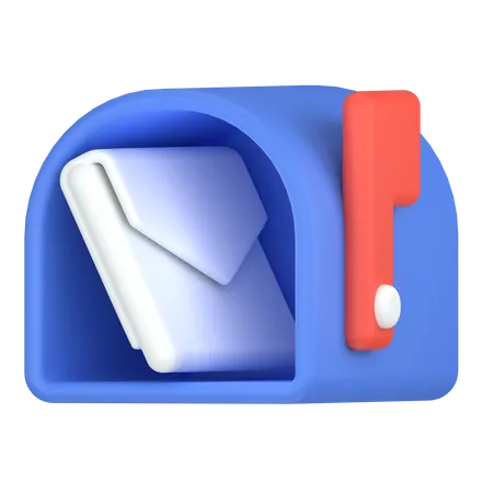 Buzón con correo electrónico  3D Icon