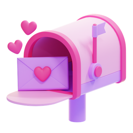 Buzón de correo corazón  3D Icon