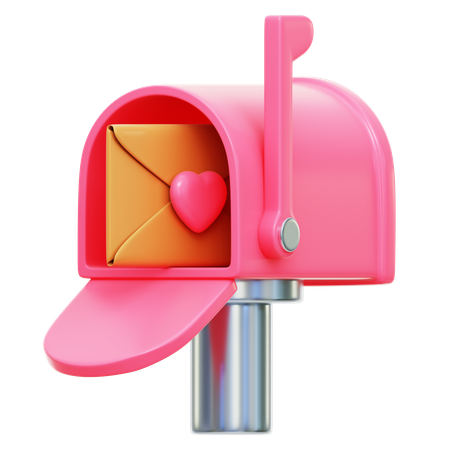 Buzón de correo de amor  3D Icon