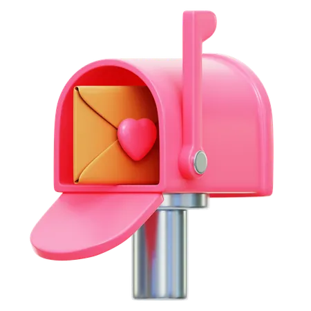 Buzón de correo de amor  3D Icon