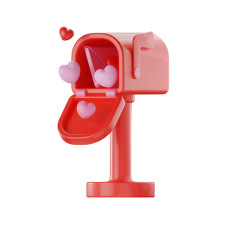 Buzón de correo de amor  3D Icon