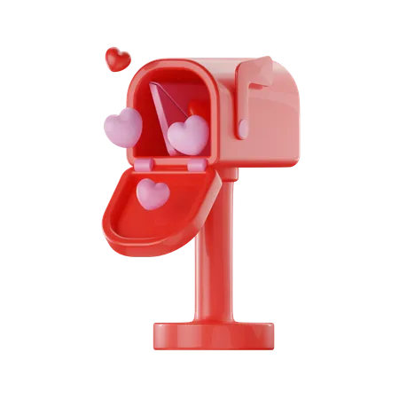 Buzón de correo de amor  3D Icon