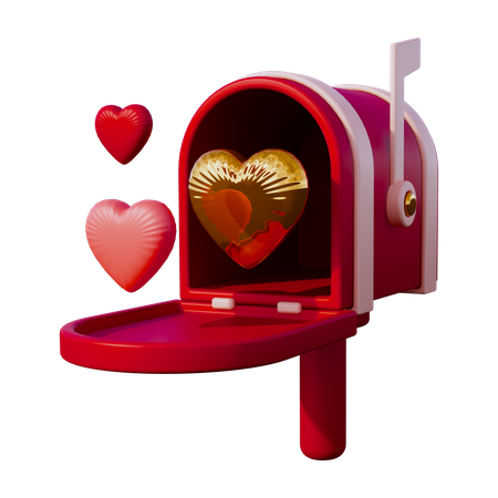 Buzón de san valentín  3D Icon