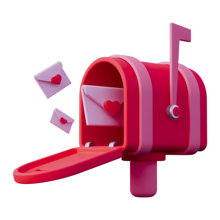 Buzón de correo de san valentín  3D Icon