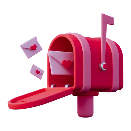 Buzón de correo de san valentín  3D Icon